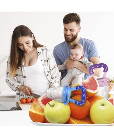 CHILLAX Fruit Feeder Pacifier Teether Toys - Set of 2 | Non-BPA Silicone Teethers for Babies | Easy-to-Grip & Dishwasher-Safe | Ideal for Infants 6+ Months | 4.15x2.03 - Buy Online on SooperMarket.com
