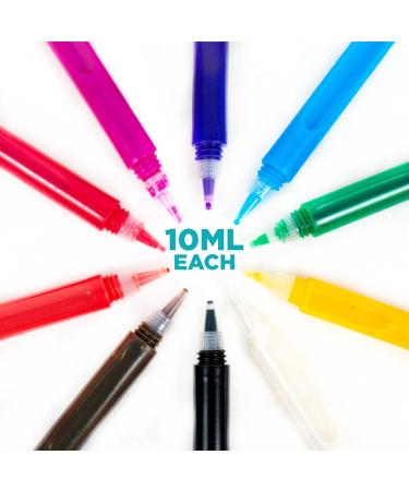 Suncatcher Paint Pens 10ML - 10 Pack, 10 Colors - Kids Window Art Supplies - Arts and Crafts Refill Kit by Horizon Group USA - Buy Online on SooperMarket.com