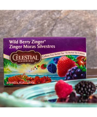 Celestial Seasonings Wild Berry Zinger Herbal Tea - Caffeine Free, 20 Bags - 1.7 oz - Buy Online on SooperMarket.com