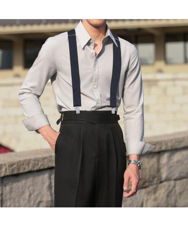 Adjustable Barley Direct H feG r Men s Braces - Elastic 4 Clip Braces for Work Pants Overalls & Jeans | International Shipping Available - Buy Online on SooperMarket.com