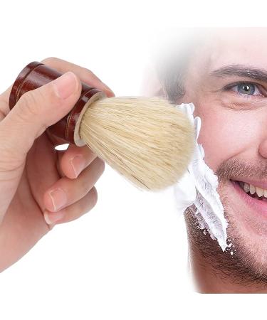 Men's Shaving Brush - Wooden Handle Facial Hair Styling Tool for Mustache & Beard - Premium Quality Shaving Brush for Men - Buy Online on SooperMarket.com