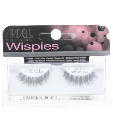 Ardell Eye Lashes Baby Wispies  Black Black 2 Count (Pack of 1)