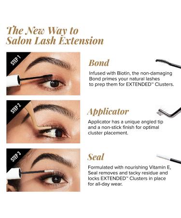 VLuxe by iEnvy: DIY Eyelash Extensions - 2 Pack Featherlight 3D & Demi Clusters - Reusable Synthetic Lashes - Buy Online on SooperMarket.com