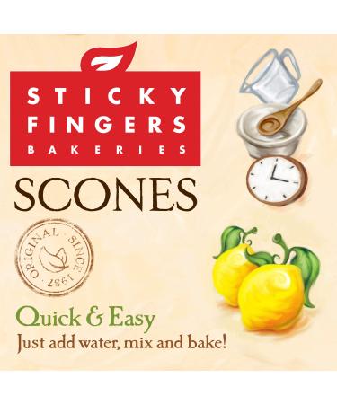 English Scone Mix  Lemon Poppyseed by Sticky Fingers Bakeries â Easy to Make English Scones Fresh Baked  Makes 12 Scones (2 pk) 1 Pound (Pack of 2) - Buy Online on SooperMarket.com
