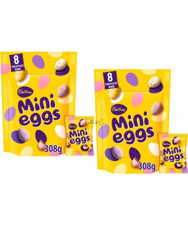 2x Easter Chocolate Mini Eggs Happy Easter Celebration 2023 | Mini Chocolate Easter Eggs Bundle Gifts for Women Men Kids | Bundle Pack Deals | Thank You Chocolate Gifts | Family Pack | 308g - Buy Online on SooperMarket.com