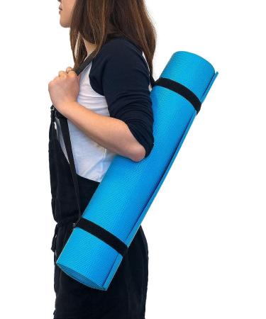 Black Yoga Mat Velcro Carry Strap | Convenient Mat Transport - Buy Online on SooperMarket.com