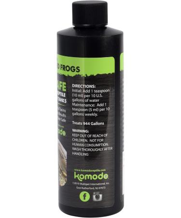Komodo Water Safe Conditioner | 8 oz - Neutralizes Toxins for Aquatic Reptiles & Amphibians | Safe Tap Water Fast Acting - Buy Online on SooperMarket.com