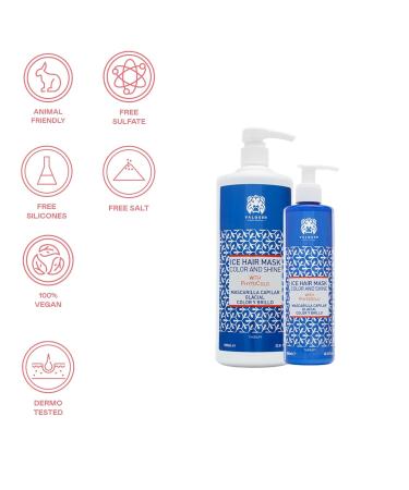 V lquer Ice Hair Mask Color and Shine - 1L Odorless Hair Treatment for Radiant Color | International Shipping Available - Buy Online on SooperMarket.com