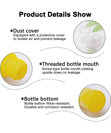 PXYELEC 10ml Refillable Yellow Glass Spray Bottles - 10 Pack with Funnels & Droppers for Perfume Essential Oils and Lotions - Buy Online on SooperMarket.com