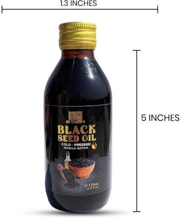 Black Seed Oil | Pure Virgin Black Cumin Seed Oil (Nigella Sativa) Kalonji | Cold Pressed Unrefined | Liquid 125ml - Buy Online on SooperMarket.com