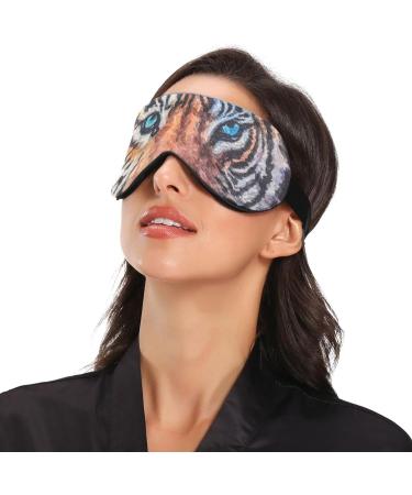 Haskirky Light Blocking Eye Mask for Men and Women - Breathable & Adjustable for Travel, Yoga, Meditation - Hand Drawn Blue Pattern for Deep Sleep Comfort - Buy Online on SooperMarket.com