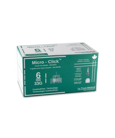 6mm 33G Micro-Click Diabetic insulin Pen Needle 6mm 100 pen needles Pen head tip ozempic needles saxenda