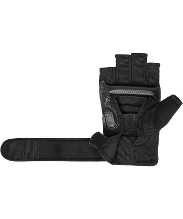 Half Finger Kickboxing Gloves - Ideal for Taekwondo, Muay Thai, Karate, and Cardio Kickboxing Class - Black Medium - Buy Online on SooperMarket.com