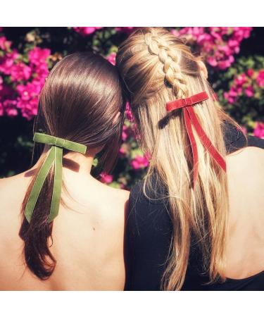 Limtula 2pieces Colorful Ribbon Bowknot Hair Scrunchies Elastic Hair Ropes Ponytail Holder Festival Woman Hair Supplies Black - Buy Online on SooperMarket.com