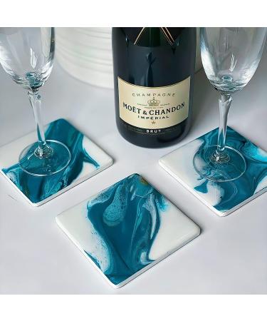 Thickened Coaster & Candle Holder Resin Molds - 4pc Set for DIY Epoxy Resin Casting and Home Decor - Buy Online on SooperMarket.com
