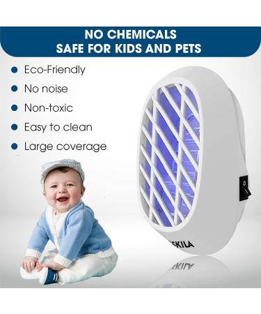 2 Packs Bug Zapper Indoor Plug in Fly Zapper Electric Fly Traps Indoor for Home Use Fruit Fly Traps Indoor Living Room Kitchen Bedroom - Buy Online on SooperMarket.com