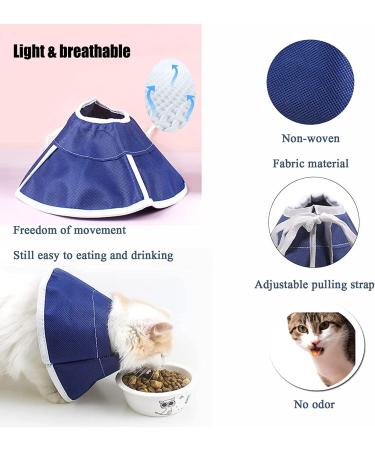 Soft Nonwoven Fabric Cat Cone Collar - Adjustable Recovery Elizabethan Collar for Cats, Kittens, and Puppies - Effective Solution to Stop Licking and Head Scratching - Prevent Infections - Medium Size - Buy Online on SooperMarket.com