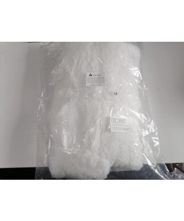 Newborn Baby Cartoon Bear Snowsuit Winter Coat | Fleece Hooded Romper Jumpsuit 0-3 Months White - Buy Online on SooperMarket.com