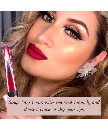 Mynena Red Matte Lipstick - Long-Lasting, Waterproof & Gluten-Free | Elle - Buy Online on SooperMarket.com