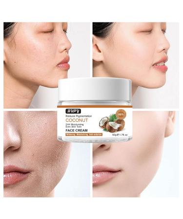 Coconut Face Cream | 24-Hour Moisturising & Revitalising | Reduce Pigmentation & Even Skin Tone | 50g - Shop Internationally - Buy Online on SooperMarket.com