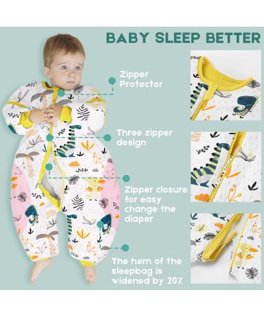 ChicSky Baby Sleeping Bag with Legs 3.5 Tog | Winter Organic Cotton | 18-36 Months | Dinosaur Design - Buy Online on SooperMarket.com