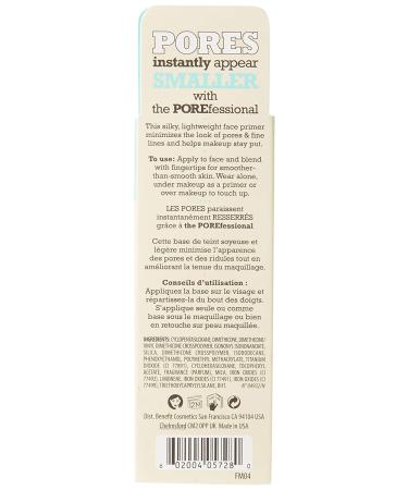 Benefit POREfessional Pore Minimizing Makeup Mini Primer 0.25 oz - Benefit Cosmetics - Buy Online on SooperMarket.com