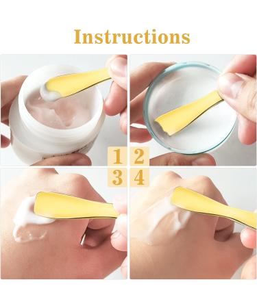 WLLHYF 3 PCS Metal Cosmetic Spatula Stick Set for Skincare - Beauty Spa Spoon for Facial Cream Mask Mixing - Buy Online on SooperMarket.com