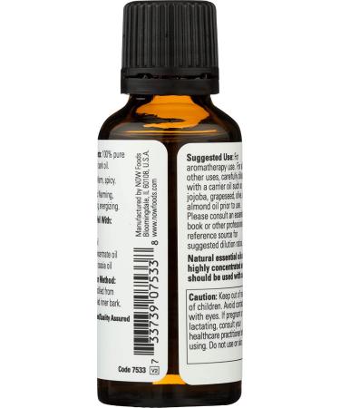 Now Foods Cinnamon Bark Essential Oil 1 oz | Natural Aromatherapy & Wellness - Buy Online on SooperMarket.com