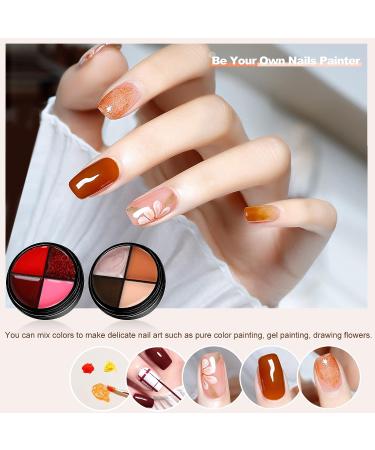 Comozon 32 Pcs Gel Nail Polish Kit with UV Light - 2022 Upgraded 24 Colors Cream Gel Nail Polish Set with Base, Top Coat & Brushes for DIY Nail Art - Buy Online on SooperMarket.com