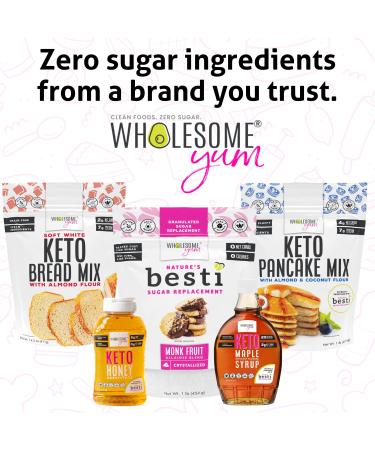 Wholesome Yum Keto Pancake Mix - Low Carb Almond Flour Pancakes - Non GMO, Gluten-Free, Grain-Free (16 oz) - Buy Online on SooperMarket.com