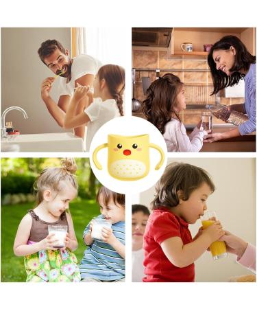 Children's Dinosaur Bathroom Cup | Zorq Yellow Double Handle Toothbrush Accessory for Kids - Buy Online on SooperMarket.com