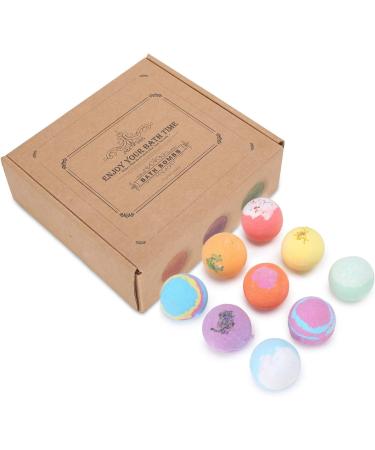 9PCS Bubble Salt Bubble Ball Set - Natural Handmade Organic Foot Bath Spa Balls for Women | Moisturizing Skin Gifts - Buy Online on SooperMarket.com