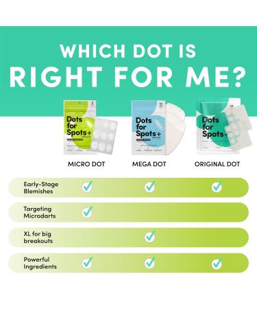Shop Dots for Spots Micro Dot Anti Pimple Patch - Oval 9 Pack | Fast-Acting Hydrocolloid Acne Treatment | Vegan & Cruelty-Free - Buy Online on SooperMarket.com