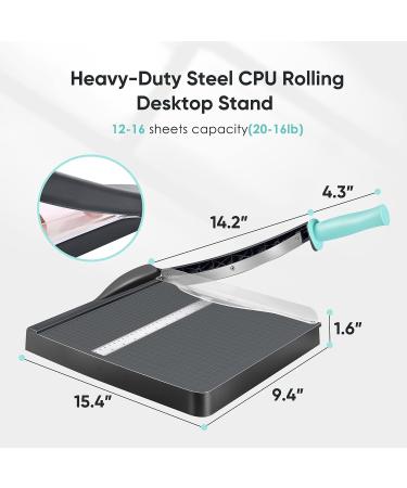 Paper Cutter Hmseng A4 Paper Trimmer with Safety Guard  12" Cut Length Paper Cutting Board  Guillotine Trimmer with 16 Sheets Capacity Paper for Scrapbooking Craft  Paper  Coupon  Label  Cardstock Gray - Buy Online on SooperMarket.com