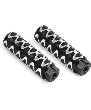 OUTLETNY 3/8 Aluminum Alloy Bike Pegs - Anti-Skid BMX Stunt Pegs, 26 Teeth, Black (2Pcs) - Buy Online on SooperMarket.com