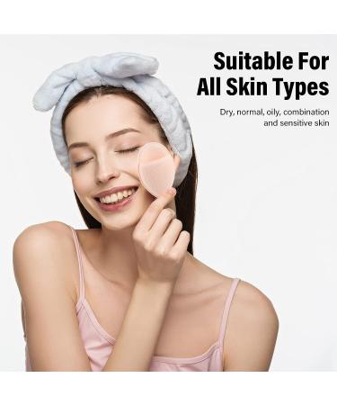 20 Pcs Reusable Facial Exfoliating Sponges for Deep Cleansing - Teardrop Shape Puff Style Exfoliating Pads for Removing Blackheads and Makeup | Women's Skin Care Solution - Buy Online on SooperMarket.com