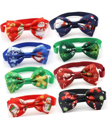 Amosfun 8-Pack Christmas Puppy Costume Accessories | Holiday Dog Collars & Decorations - Buy Online on SooperMarket.com