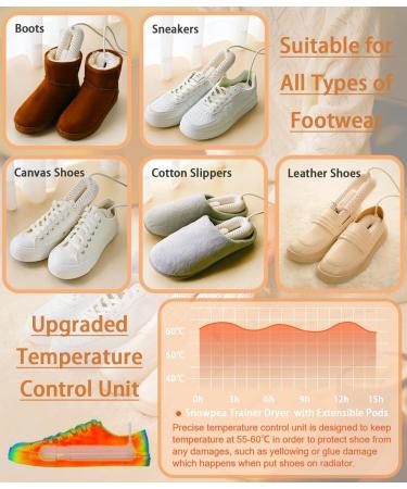 Snowpea Electric Shoe Dryer & Warmer | Eliminate Odor | Timed Auto Self Off | Upgraded-White - Buy Online on SooperMarket.com