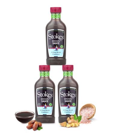 Stokes Real Brown Sauce 3PK SQUEEZY Rich & Spicy Brown Sauce Perfect For Bacon Sandwiches Award Winning Gluten Free Brown Sauce Sweet & Tangy Sauce Beautifully Balanced Flavour 505g Brown Sauce 3 x 505g