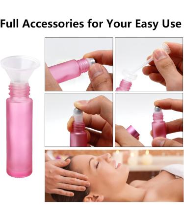 8 Pack Empty Glass Roll-On Bottles with Stainless Steel Rollers - Essential Oils Lotions & Perfumes - Vibrant Colors for Home & Travel | International Shipping - Buy Online on SooperMarket.com
