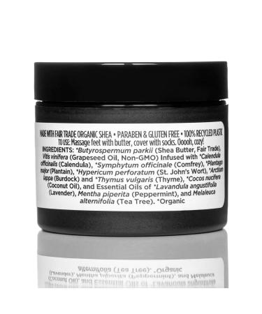 Foot Care Butter & Heel Balm - Lavender Tea Tree & Peppermint Repair Cream for Dry Cracked Heels Eco-Friendly 100% Recycled Plastic Jar | Ora's Amazing Herbal - 2 oz - Buy Online on SooperMarket.com