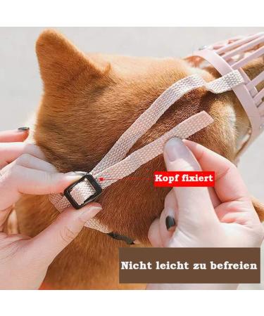 Ridong Adjustable Muzzle for Small & Medium Dogs - Prevents Biting Chewing & Barking | Breathable & Safe - Buy Online on SooperMarket.com