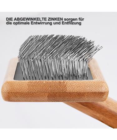 Premium Dog & Cat Brushes for Fur Care | Wood & Slicker Brushes for Short & Long Hair - Ideal for Knots & Subfur - Buy Online on SooperMarket.com