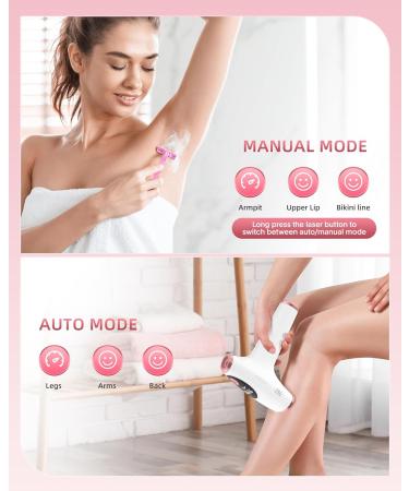 Permanent IPL Laser Hair Removal for Women & Men - At-Home Painless 999 999 Flashes for Armpits Back Legs Arms Face & Bikini Line - Buy Online on SooperMarket.com