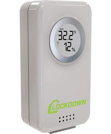 LOCKDOWN Digital Hygrometer - Backlit Screen, Min/Max Reading for Temp and Humidity Monitoring - Wireless - Safes, Rooms, Cases - Buy Online on SooperMarket.com