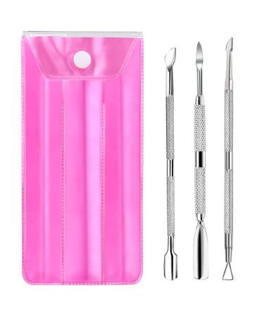 Cuticle Pusher, YGDZ 3PCS Gel Nail Polish Cuticle Remover Nail Cuticle Pusher Stainless Steel Manicure Pedicure Tools Metal Cuticle Peeler Scraper for Fingernails and Toenails