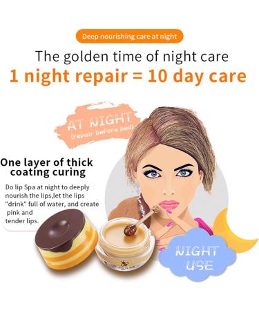MEITREND Lip Mask Propolis Lip Care Cream Moisturizer Lip Balm With Lip Brush Lip Line Reduce Honey Smell Long Lasting Hydrating Skin Care Lip Cream For Dry Chapped Peeling Cracked Lips (Propolis) - Buy Online on SooperMarket.com