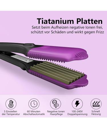 Shop HCAH Crepe Iron - 4 Interchangeable Plates for Fluffy Hairstyle Adjustable Temperature Perfect Waves - International Shipping Available - Buy Online on SooperMarket.com