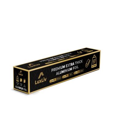 LuxLiv Extra Thick Heavy Duty 20 Micron Kitchen Catering Aluminum Foil Premium - 161 square feet 164 ft Length - 11.8" inch wide