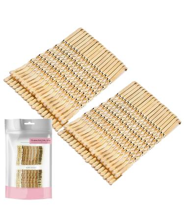 36pcs Premium Strong Metal Kirby Grips Bobby Spiral Twisted Hair Pins for Thick Hair 5.5cm Gold